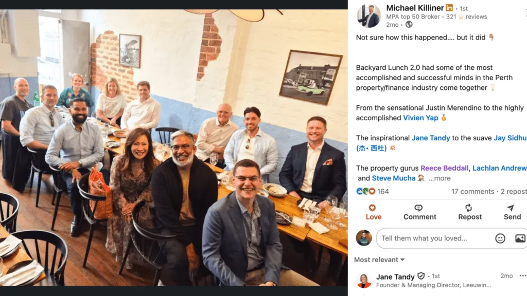 That Backyard Property Pod Lunch every 20 episodes with guests that have featured on the show
